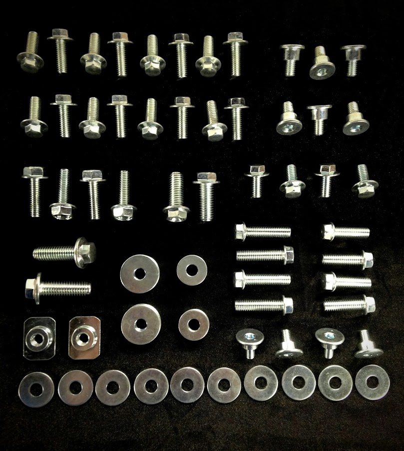 thumbnail image 2 of Yamaha 62-Piece Body Bolt Kit For YZ & YZF Plastic Fenders – 80cc To 450F 2 of 3